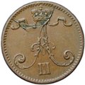 Монета 1 пенни 1883 Русская Финляндия