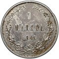 Монета 1 марка 1893 L Русская Финляндия