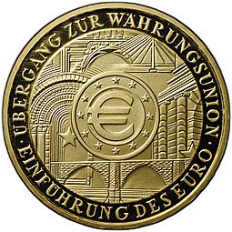 фото для Монета 200 евро 2002 F Введение евро Германия Аверс