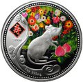 Монета 1 доллар 2008 Год Крысы - Долголетие Ниуэ