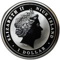 Монета 1 доллар 2008 Год Крысы - Благосостояние Ниуэ