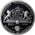 Монета 100 драм 2009 Збигнев Бонек - Короли Футбола Армения