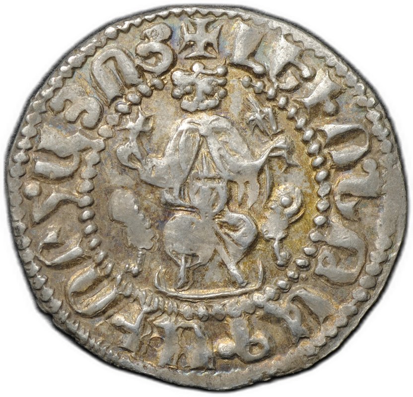 Монета Трам 1198-1219 Левон I Киликийская Армения 