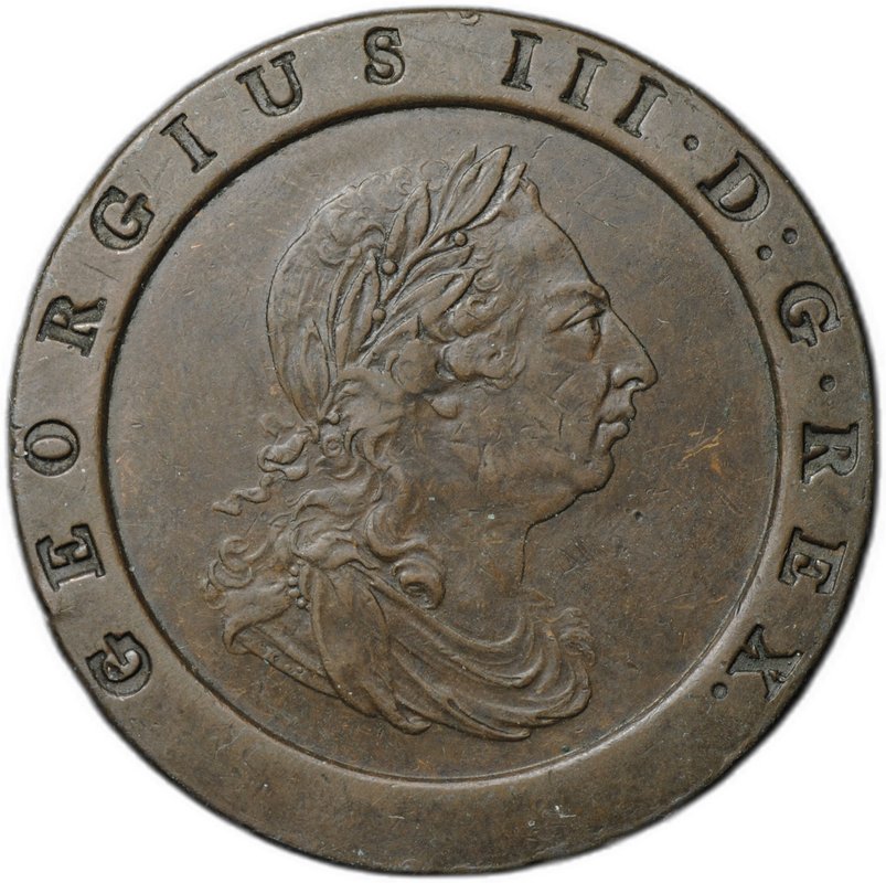 Монета 2 пенса 1797 Великобритания