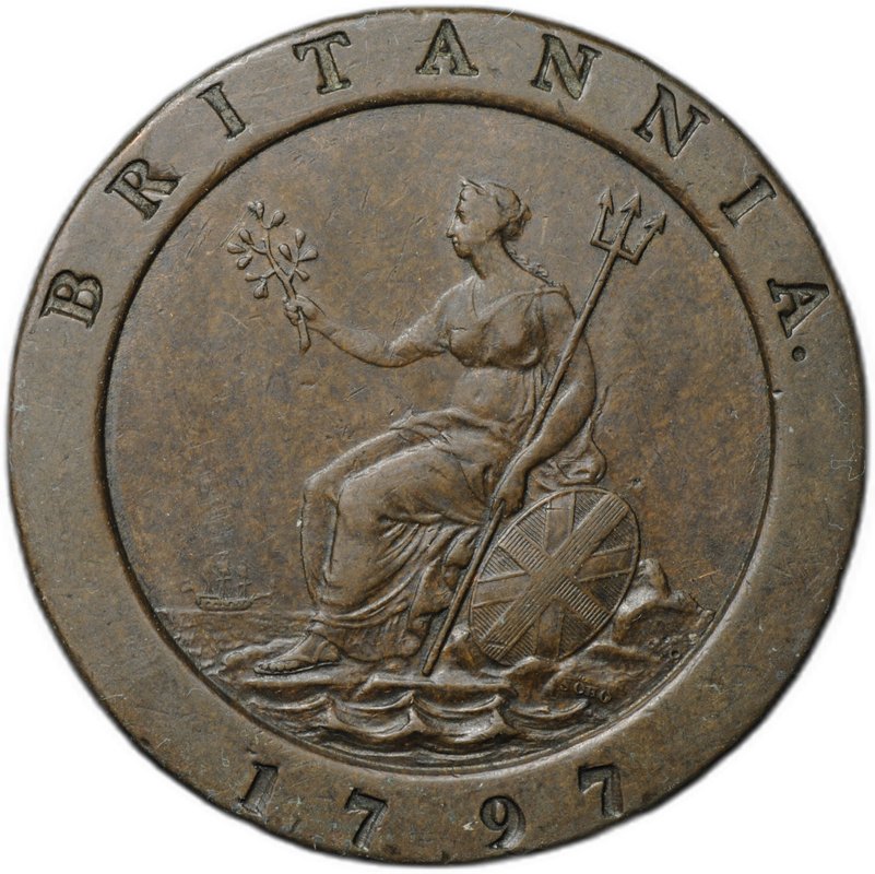 Монета 2 пенса 1797 Великобритания