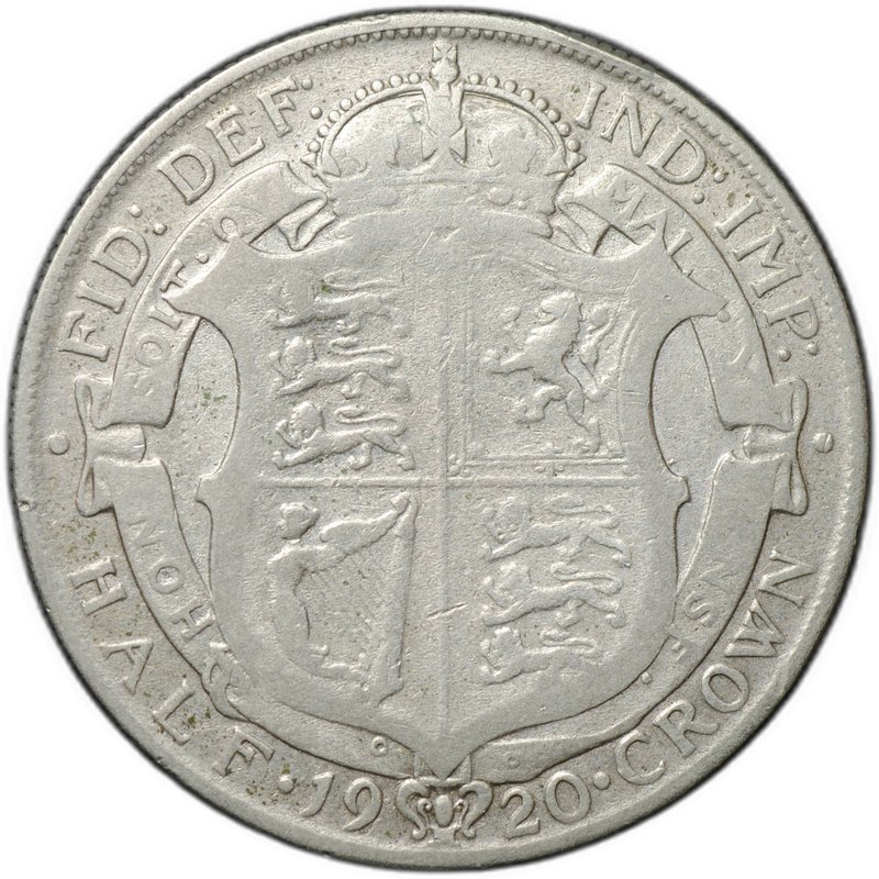 Монета 1/2 кроны 1920 Великобритания