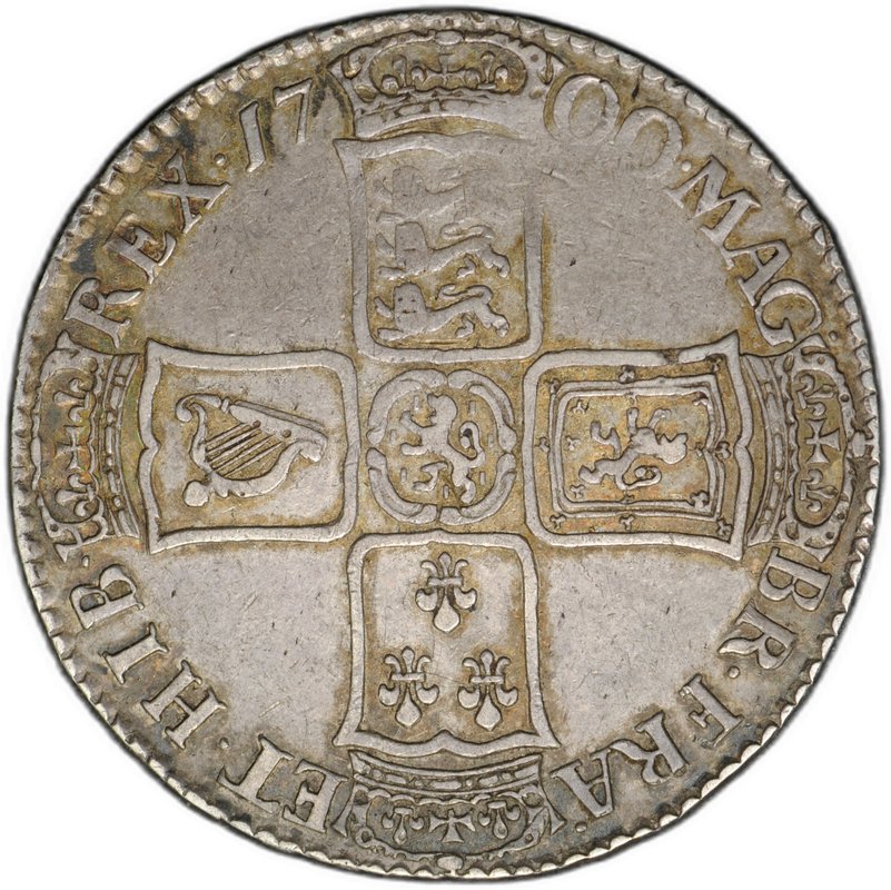 Монета 1/2 кроны 1700 DVODECIMO Англия