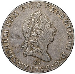 фото для Монета 2/3 талера 1814 C Георг III Ганновер Аверс