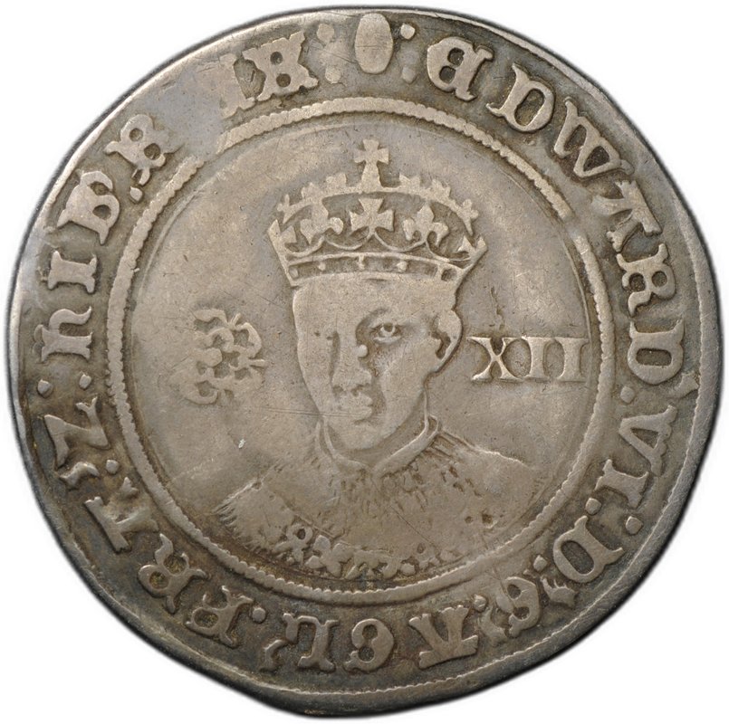Монета 1 шиллинг 1551-1553 Эдуард VI Англия 