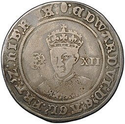 фото для Монета 1 шиллинг 1551-1553 Эдуард VI Англия  Аверс
