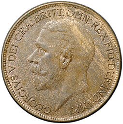 фото для Монета 1 пенни 1927 Великобритания Аверс