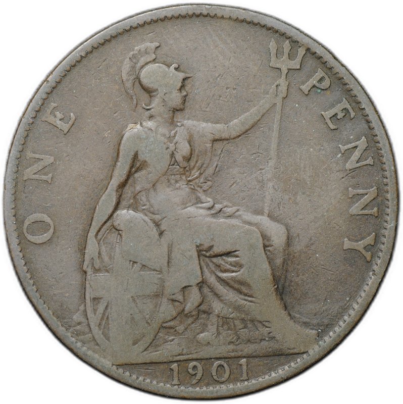 Монета 1 пенни 1901 Великобритания