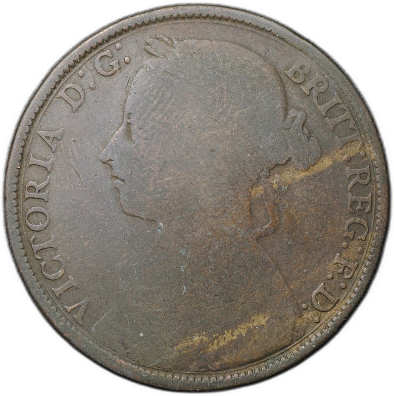 Монета 1 пенни 1884 Великобритания