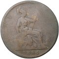 Монета 1 пенни 1884 Великобритания
