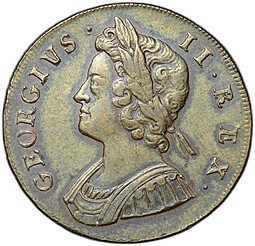 фото для Монета 1/2 пенни 1729 Великобритания Аверс