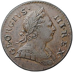 фото для Монета 1/2 пенни 1772 Великобритания Аверс