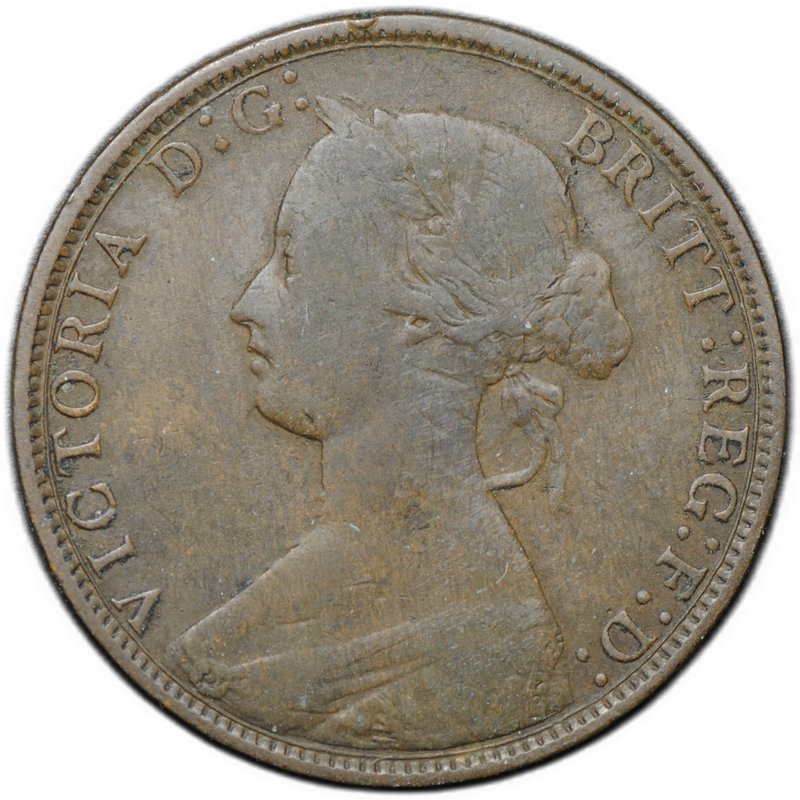 Монета 1/2 пенни 1872 Великобритания