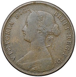 фото для Монета 1/2 пенни 1872 Великобритания Аверс