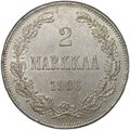 Монета 2 марки 1906 L Русская Финляндия