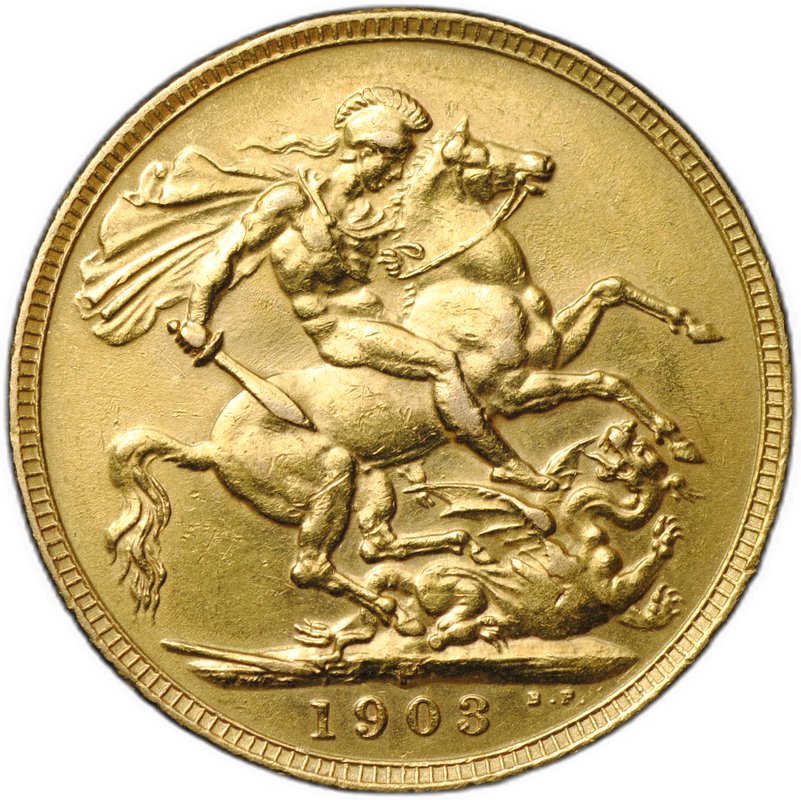 Монета 1 соверен (фунт) 1903 P Великобритания Австралия