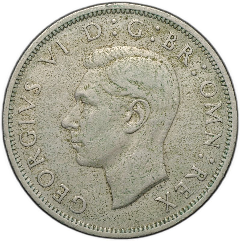 Монета 1/2 кроны 1948 Великобритания