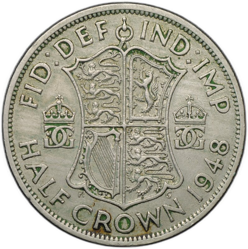 Монета 1/2 кроны 1948 Великобритания