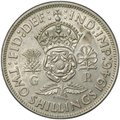 Монета 2 шиллинга (флорин) 1946 Великобритания
