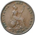 Монета 1 фартинг 1836 Великобритания
