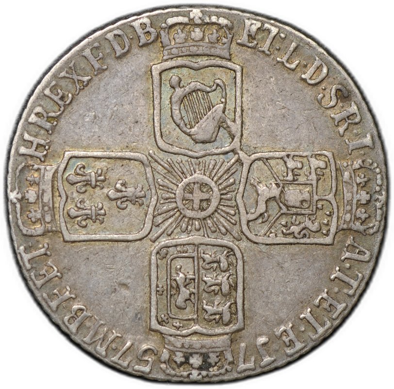 Монета 6 пенсов 1757 Великобритания