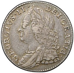 фото для Монета 6 пенсов 1757 Великобритания Аверс