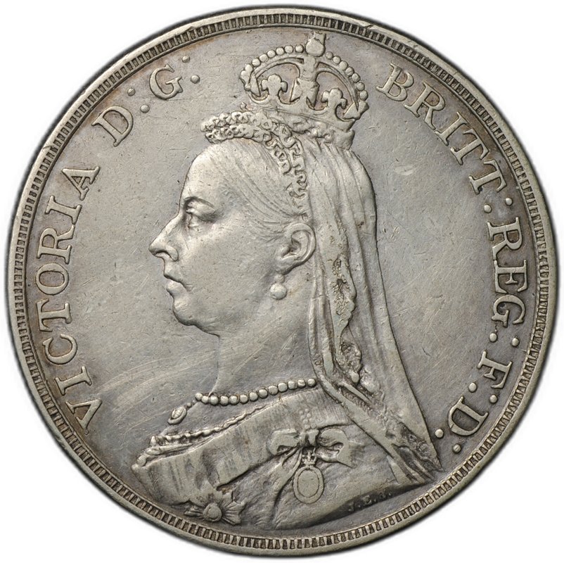 Монета 1 крона 1890 Великобритания