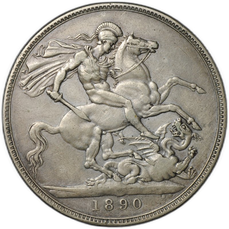 Монета 1 крона 1890 Великобритания
