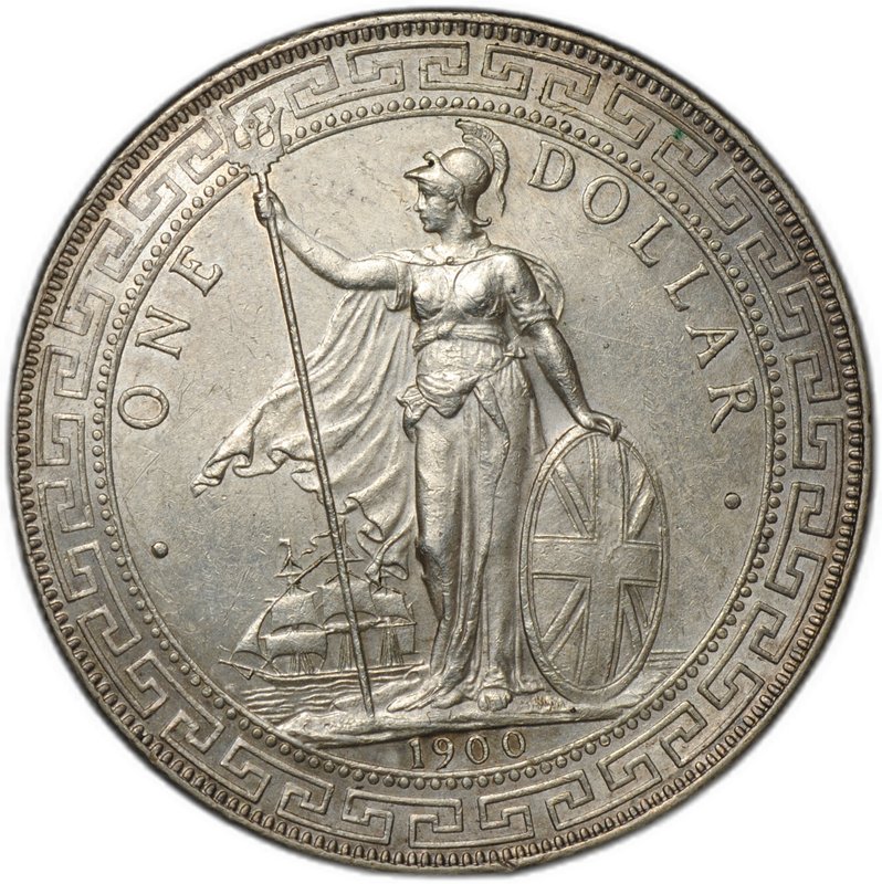 Монета 1 доллар 1900 B Бомбей Торговый Великобритания