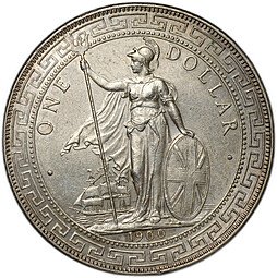 фото для Монета 1 доллар 1900 B Бомбей Торговый Великобритания Аверс