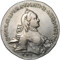Монета 1 рубль 1762 СПБ TI НК Екатерина II