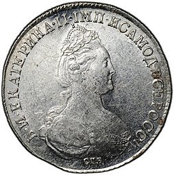 фото для Монета 1 рубль 1782 СПБ ИЗ Аверс