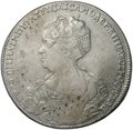 Монета 1 рубль 1725 СПБ под орлом, гурт шнур Екатерина I