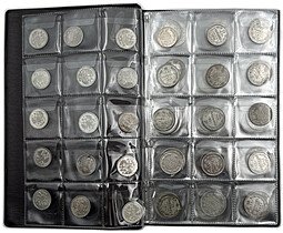 фото для Комплект 10, 15, 20 копеек 1900-1916 и 1922-1930 погодовка 74 монеты в альбоме Аверс