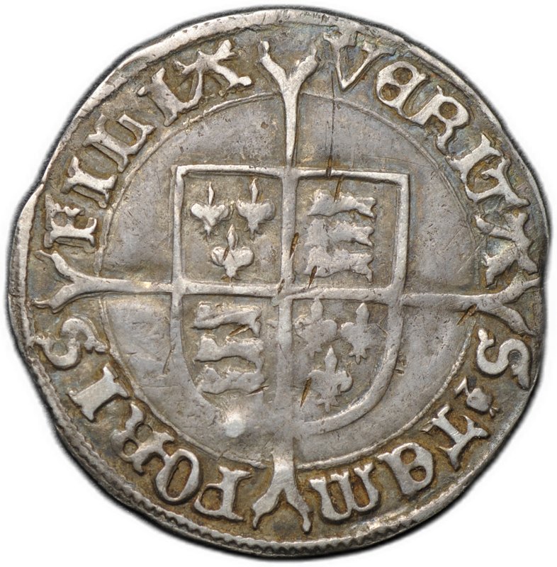 Монета 1 гроут (4 пенса) 1553-1554 Мария I Кровавая Англия