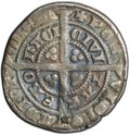 Монета 1/2 гроута 1354-1355 Эдуард III Йорк Англия
