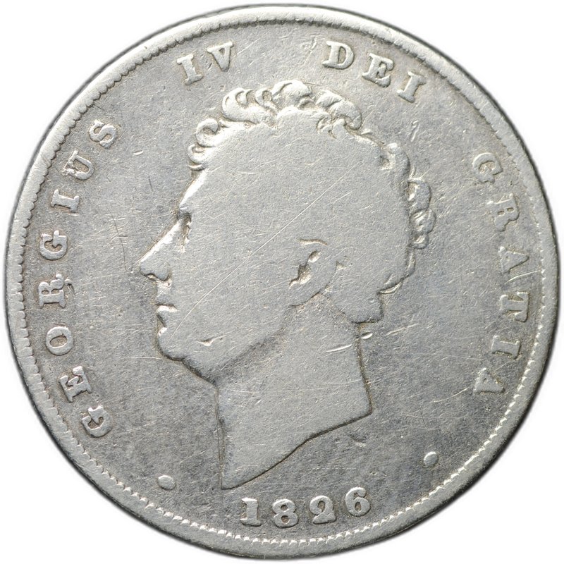 Монета 1 шиллинг 1826 Великобритания