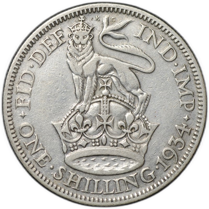 Монета 1 шиллинг 1934 Великобритания