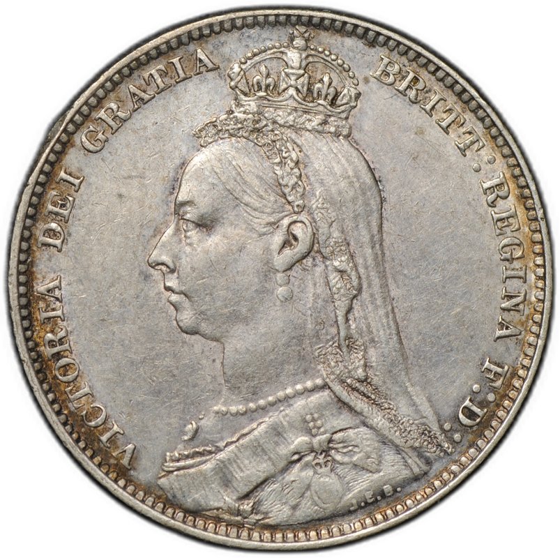 Монета 1 шиллинг 1892 Великобритания