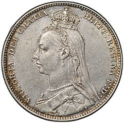 фото для Монета 1 шиллинг 1892 Великобритания Аверс