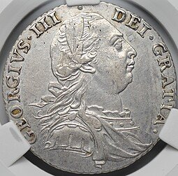 фото для Монета 1 шиллинг 1787 Великобритания слаб CPRC AU 55 Аверс