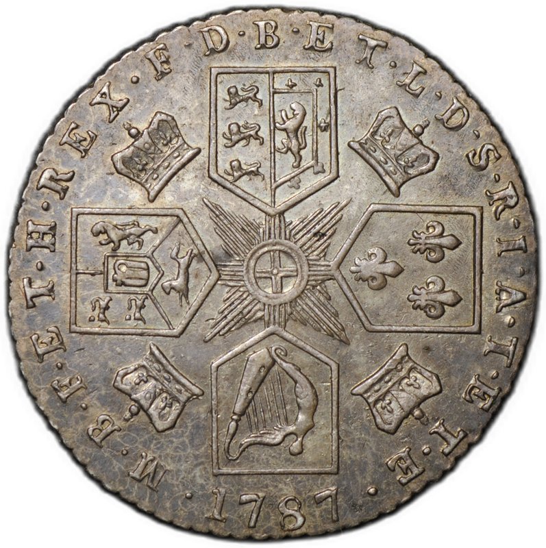 Монета 6 пенсов 1787 Великобритания