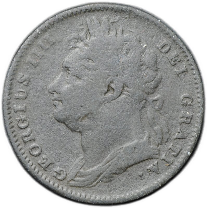 Монета 1 фартинг 1826 старый тип Великобритания