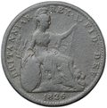 Монета 1 фартинг 1826 старый тип Великобритания