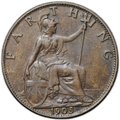 Монета 1 фартинг 1905 Великобритания