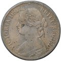 Монета 1 фартинг 1875 H Великобритания